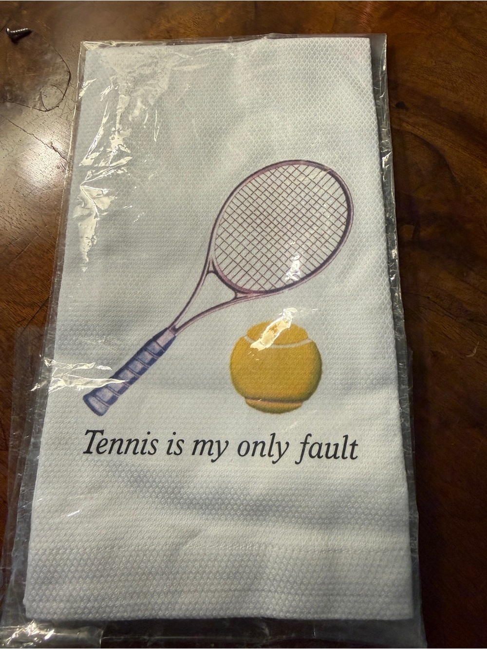 Fun Tennis Motif Towel